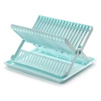 Plasticforte Afdruiprek - 2-laags - turquoise - met lekbak - 37 x 33 cm - afwasrek - thumbnail