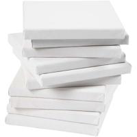 Creativ Company Gespannen canvas, d: 1,6 cm, afm 15x15 cm, 280 gr, wit, 80 stuk/ 1 doos