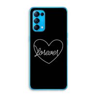 Forever heart black: Oppo Find X3 Lite Transparant Hoesje