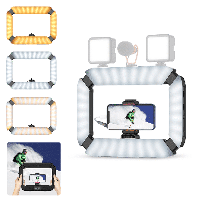 Ulanzi U200 Ringlamp Video Rig - met telefoonhouder en ingebouwde powerbank
