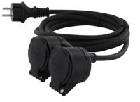 Chacon Verlengsnoer rubber tweeweg 3x1,5qmm 10m - 1167145 Chacon Verlengsnoer rubber tweeweg 3x1,5qmm 10m - 1167145
