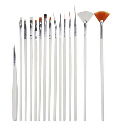 15 STKS/set nail art tools borstels voor manicure Rhinestones nagels decoraties nagel Nrush Kit schilderij fingernail gereedschap Pen Kit