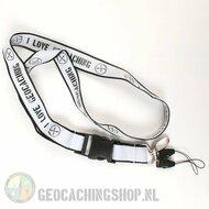 Keycord I Love Geocaching - Wit