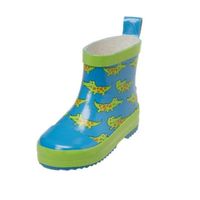 Playshoes halfhoge regenlaarzen Krokodil Blauw Maat - thumbnail