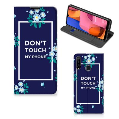 Samsung Galaxy A20s Design Case Flowers Blue DTMP Samsung Galaxy A20s Design Case Flowers Blue DTMP