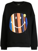 Joshua Sanders sweat en jersey à motif Striped Smiley - Noir - thumbnail