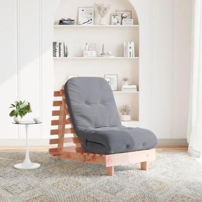Futon slaapbank met matras 60x206x11 cm massief douglashout