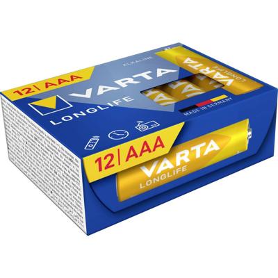 Varta VARTA Longlife AAA Cube Pack12 AAA batterij (potlood) Alkaline 1.5 V 12 stuk(s)