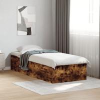 Bedframe zonder matras hout gerookt eikenkleurig 75x190 cm