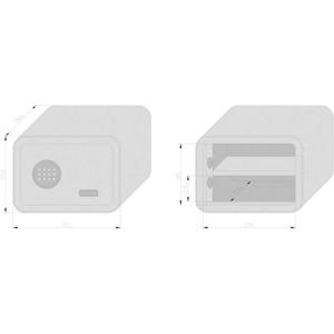 Basi 2018-0000-1600 mySafe 350 Kluis, Inbraakkluis Cijferslot, Sleutelslot