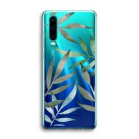 Tropical watercolor leaves: Huawei P30 Transparant Hoesje
