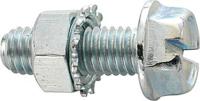 Fix-Nippel Hex washer head screw 12mm w.toothed nut