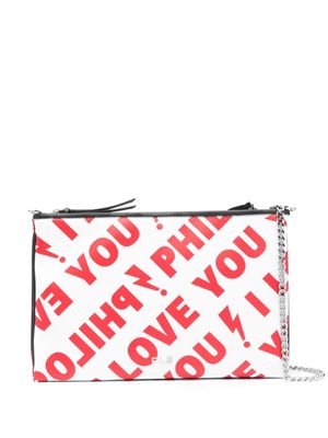 Philosophy Di Lorenzo Serafini sac à bandoulièreI Love You en cuir - Rouge