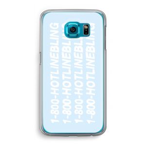 Hotline bling blue: Samsung Galaxy S6 Transparant Hoesje