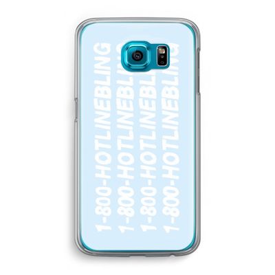 Hotline bling blue: Samsung Galaxy S6 Transparant Hoesje