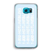 Hotline bling blue: Samsung Galaxy S6 Transparant Hoesje