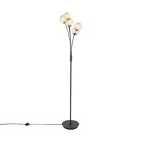 QAZQA Moderne vloerlamp zwart met goud 5-lichts - Athens Wire - thumbnail