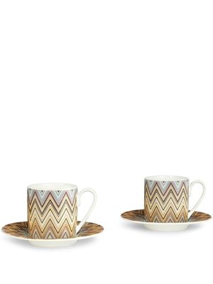 Missoni Home ensemble à café Zig Zag Jarris - Marron