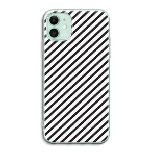 Strepen zwart-wit: iPhone 11 Transparant Hoesje