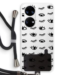 Eye pattern #2: Huawei P50 Transparant Hoesje met koord