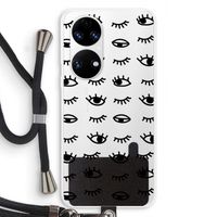 Eye pattern #2: Huawei P50 Transparant Hoesje met koord