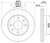 Remschijf 8DD355110931