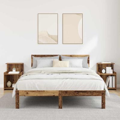 Nachtkastje 2 pcs Oud hout 40 x 35 x 60 cm Bewerkt hout