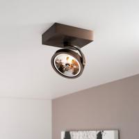 Saturno bronzo I by LUSENZ - Plafondspot met kantelbare geborstelde bronzen basis en armatuur