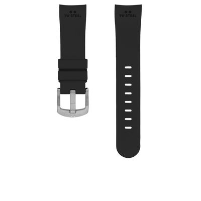 Horlogeband TW Steel TWB100 Rubber Zwart 24mm