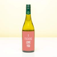 Wijnfles I fucking love you - Wit (Sauvignon Blanc)