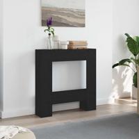 Haardombouw 81x18x82 cm spaanplaat zwart eikenkleurig