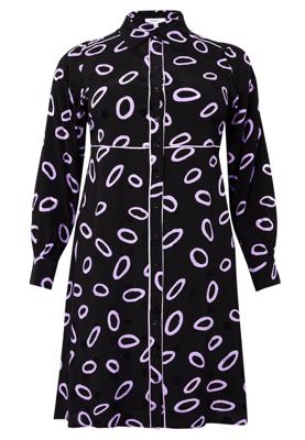 Yoek Jurk LOOPS | Zwart | Maat 50/52