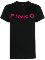 PINKO t-shirt en coton à logo imprimé - Noir