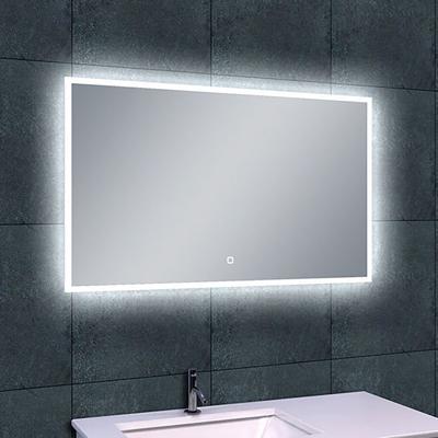 Wiesbaden Quatro LED Badkamerspiegel 100x60cm - Dimbaar met Spiegelverwarming