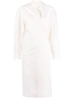 LEMAIRE robe-chemise à détail torsadé - Blanc