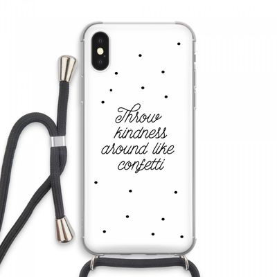 Confetti: iPhone XS Max Transparant Hoesje met koord