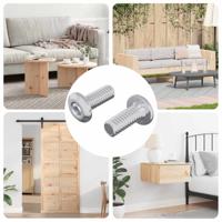 Vergrendelingsschroef 2 pcs Zilver M6 x 15 mm Staal