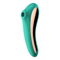 Satisfyer - Dual Kiss Insertable Air Pulse Dubbelzijdige Vibrator Groen - thumbnail