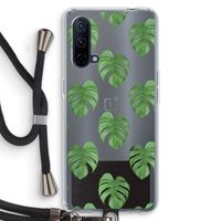 Monstera leaves: OnePlus Nord CE 5G Transparant Hoesje met koord