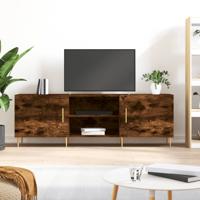 Tv-meubel 150x30x50 cm bewerkt hout gerookt eikenkleurig