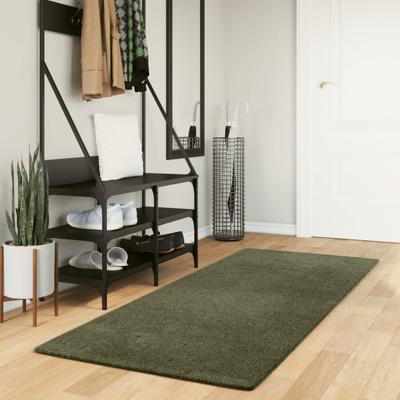 VidaXL Vloerkleed huarte laagpolig zacht wasbaar 80x200 cm bosgroen
