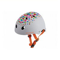 Polisport urban radical fietshelm s 53-55cm triangles wit/goudanje