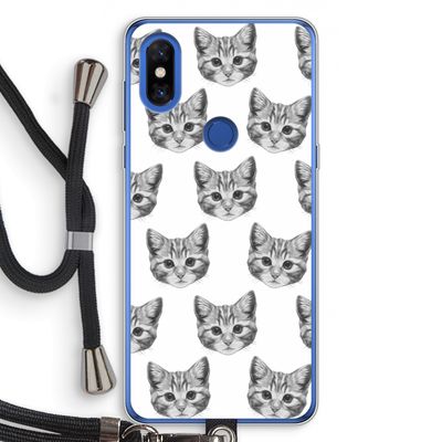 Kitten: Xiaomi Mi Mix 3 Transparant Hoesje met koord