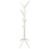 Home Deco Factory Kapstok - wit - hout - 8 haken - 178 cm - staand