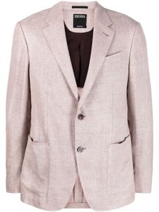 Zegna blazer à simple boutonnage - Tons neutres