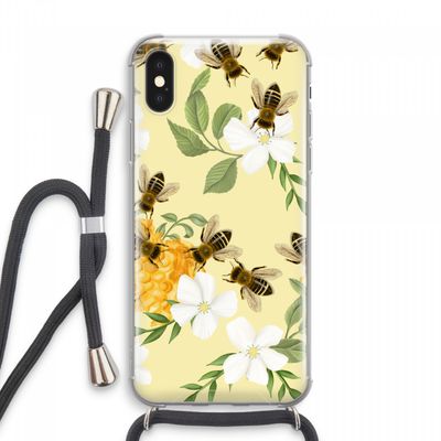 No flowers without bees: iPhone XS Max Transparant Hoesje met koord