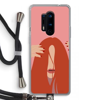 Woke up like this: OnePlus 8 Pro Transparant Hoesje met koord