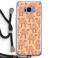 Kameel: Samsung Galaxy S8 Plus Transparant Hoesje met koord