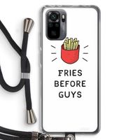 Fries before guys: Xiaomi Redmi Note 10 Pro Transparant Hoesje met koord