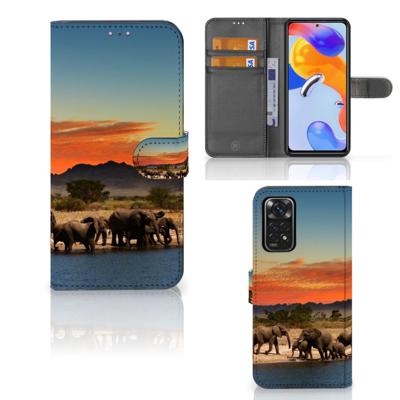 Xiaomi Redmi Note 11 Pro 5G/4G | Telefoonhoesje | Met pasjeshouder | Olifanten
